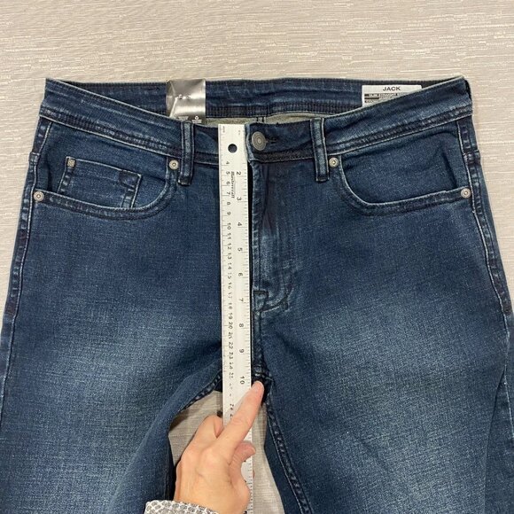 Buffalo David Bitton Jack Jeans Mens 32 x 32 Slim Fit Straight Dark Wash Denim - Picture 9 of 11